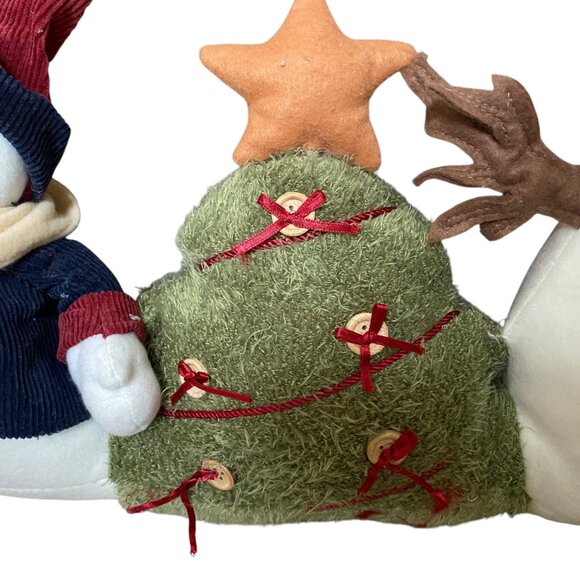 St. Nicholas Square Snowmen & Christmas Tree Plush Decor Figurine Draft Catcher - Picture 8 of 12